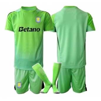 Billige Fotballdrakt Aston Villa Keeper Replika Bortedraktsett Barn 2025-26 Kortermet (med bukser)